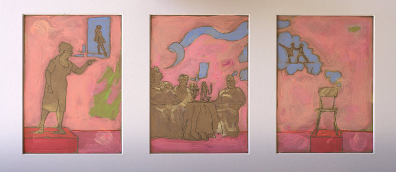 phylactère 4 - tempera - 53x26